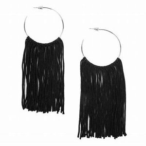 ❣️Black Fringe Hoop Earrings❣️